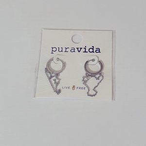 puravida silver hoop earrings